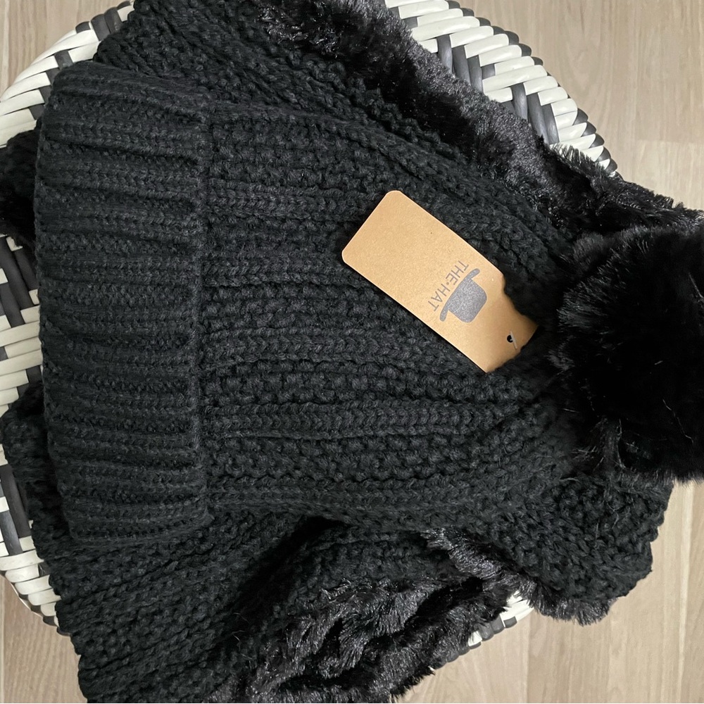 Best seller warm winter slouchy beanie hat scarf set knit beanie hat with scarf.